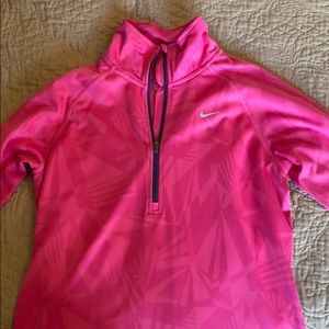 Pink nike quarter zip